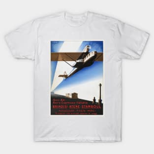 Italy Airline Vintage Poster 1924 T-Shirt